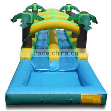 inflatable floating water slide with pool for kids and adults