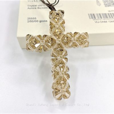 Wholesale Hanging Crystal Cross Pendant For Car Decoration Wedding Gift