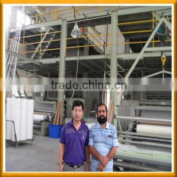 saudi arabia customer visit our factory for pp nonwoven fabric for palm nonwoven bag