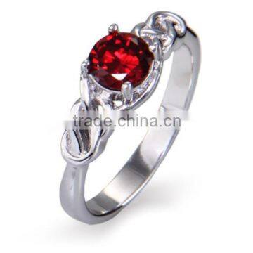 Infinity Ruby stone silver rings fashion latest female rings design