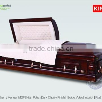STATESMAN cherry solid wood coffin ali export from china