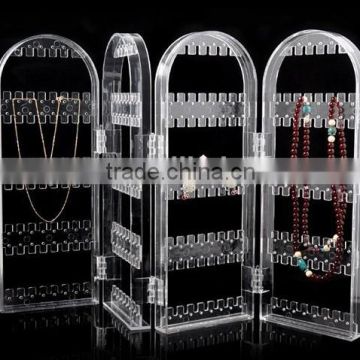 clear acrylic jewelry display neck stands