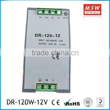 Hot sell ac to dc 120w 12v industrial din rail smps for magnetic locks