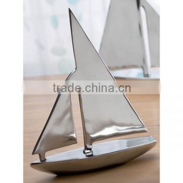 Sail Boat, Aluminium Sail Boat, Decorative Silver Sail Boat