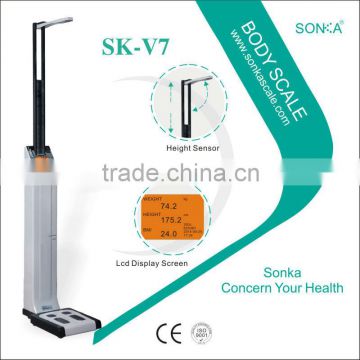 With Coin Accept And Printer SK-V7 Body Weight Analyzer Scale Koisk