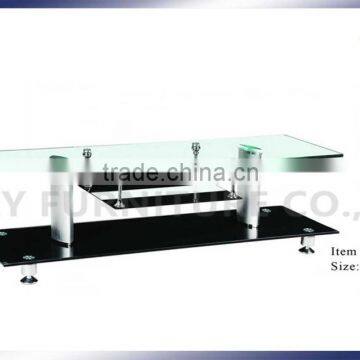 lastest High Quality CT-071 Bent tempered glass square coffee table