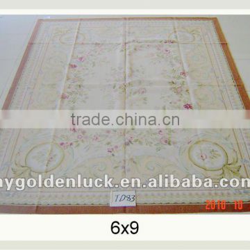 6x9 Hand woven chinese aubusson traditional carpet