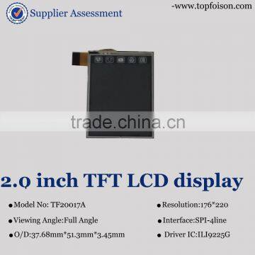 Hot selling 2 inch tft lcd module with 176*220 for consumer product Topfoison