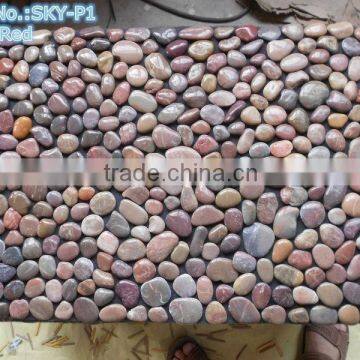 Nanjing Multiple Color Good Quality Polished Natural Pebble Stone Mat