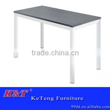 stainless steel office table with wood