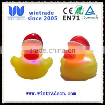 xmas LED duck holiday gift children rubber christmas rubber duck