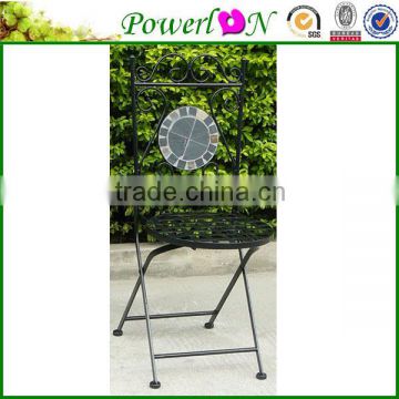 Folding Antique Round Classical Mosaic Design Chair Outdoor Furniture For Garden J13M TS05 X00 PL08-5702