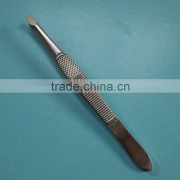 MJ-97 Stainless steel flat tip beauty tweezers