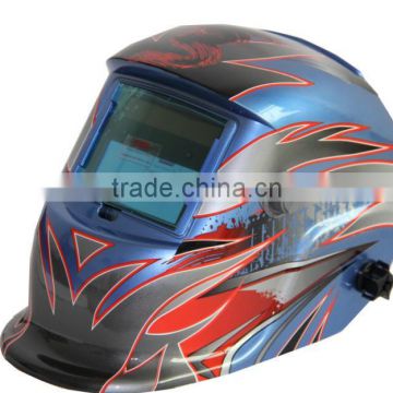 Painted auto welding helmet with blue color