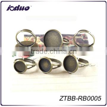 Adjustable Antique Bronze Hold 10/12/14/16/18/20mm Cabochon Ring Bezels