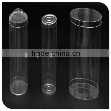 2015 hot sale transparent cylinder container,clear PVC/PET round box for wholesale