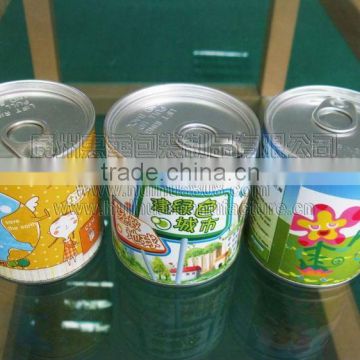 Cardboard easy open cans with DIY laser engraving words on canned message plant