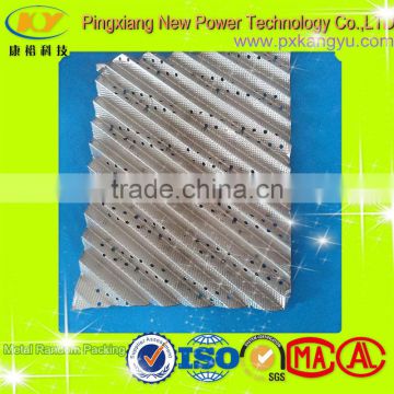 Metal Perforated Plate Corrugated Structured Tower Packing