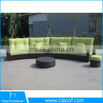 Modern appearance Arched rattan outdoor furniture rattan sofa set
