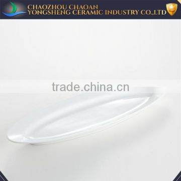 New design restaurant ceramic long fish plate wholesale