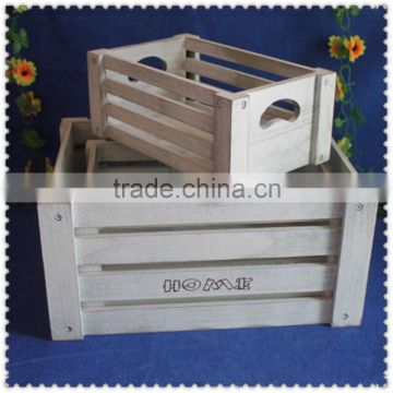 Natural unfinished lightweight wooden fruit crates for sale