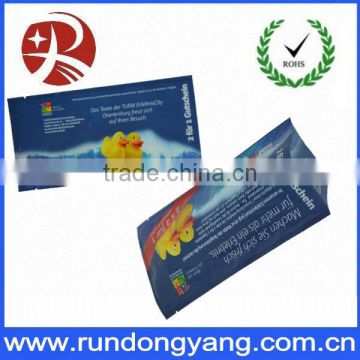 high quality plastic bag of wet tissue packing with notch