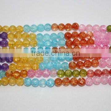 16 inches 8mm round multicolor loose crystal beads