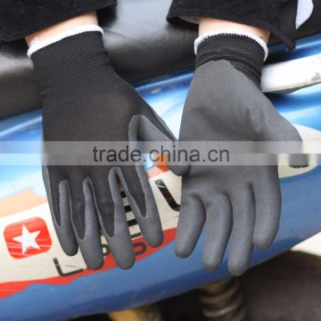 NMSAFETY nitrile coated sandy finish slip resistant gloves EN388 3121
