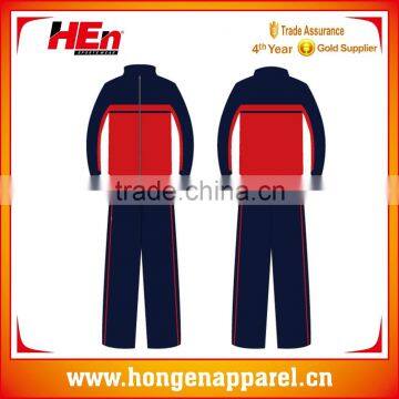 Hongen apparel comfortable windproof waterproof custom sublimation Tracksuit