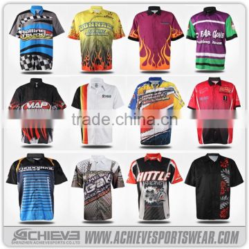 cheap wholesale racing shirts long sleeve, threaded