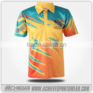 custom dye sublimation motor polo 100% polyester T shirts gym racing polo jerseys