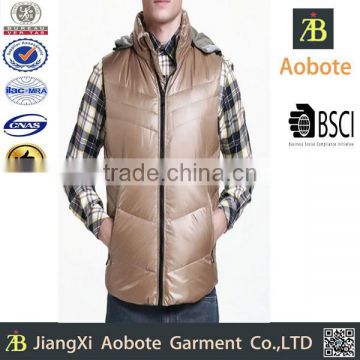 2015 Wholesale Man's Spring Thin Short Down Vest
