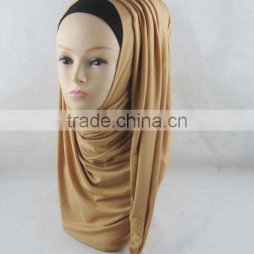 Muslim lengthened curling scarf korea sweater scarf arabic pure color scarf