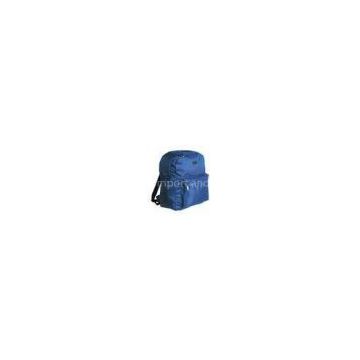 Bule 600D Polyester Heat Transfer Travelling Backpacks With Front Zipper Pocket