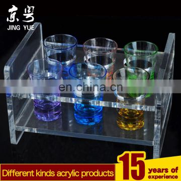Bar supplies pmma plexiglass cups display stand clear acrylic cups holder