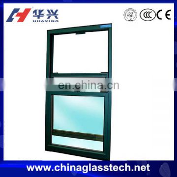 Decorative clear float glass anodic oxidation aluminum vertical opening window