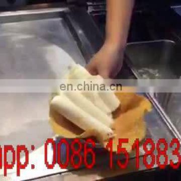 Fried Ice Cream Roll Machine With Double Pans For Sale