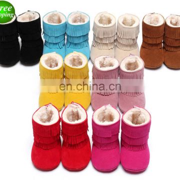 Toddler Warm Boots Solid Color Baby Winter shoes