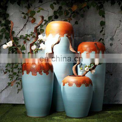 European style easy creative living room simple pottery signs ground ceramic vase