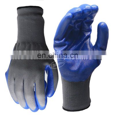 Nitrile Gloves Liquid-resistance Anti-oil Ntrile Gloves Industrial Nitrile Smooth Coated Gloves