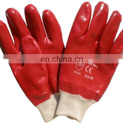 100% Cotton Lined Red Rubber PVC Coated Work Glove most selling products