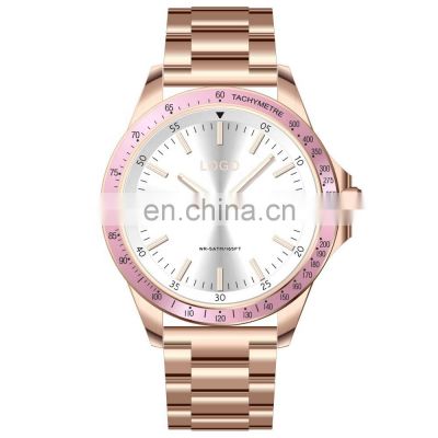 2019 Factory price custom water resistant hands gold plating ladies all stainless steel analog minimalist watch