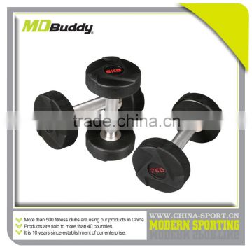 Weight training equipment crossfit dumbbell type pu dumbbell