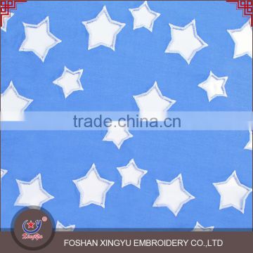 Better service cheap price blue star pattern water-soluble embroiderey lace for dress
