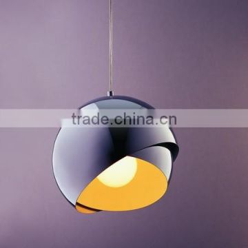 round polish chrome modern chandiler light