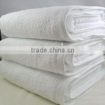 100% white cotton bath towel set