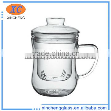 handblown borosilicate glass tea cup and mug