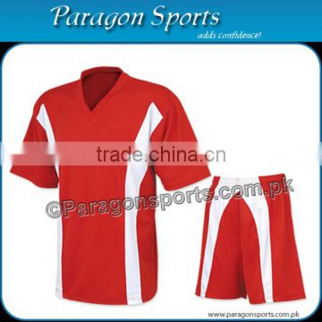 Red Soccer Uniform with white stripe