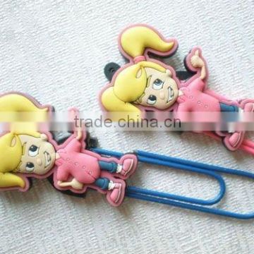 3D/2D beautiful girl file paper plastic PVC or silicone clips