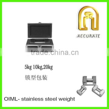 OIML standard stainless steel 20kg rectangular weight, F1 F2 M1 calibration weights, standard weights for calibration